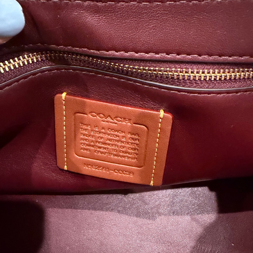 Coach Slouchy Rogue Top Handle in Merlot - Picture 6 of 6